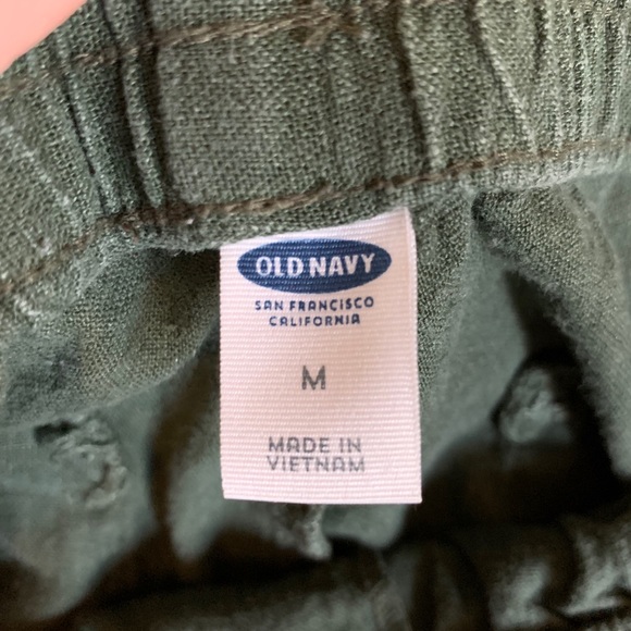 Green Linen Lounge Pants from Old Navy - Picture 2 of 2